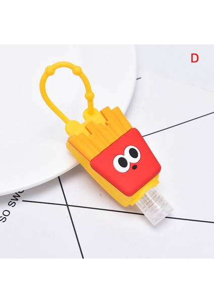 Kumral Tarzı 30ML Silikon Jel Mini El Dezenfektanı Şişesi Tek Kullanımlık Çıkarılabilir Seyahat Taşınabilir Karikatür Yuvarlak Kılıf Için El Dezenfektanı (Yurt Dışından)