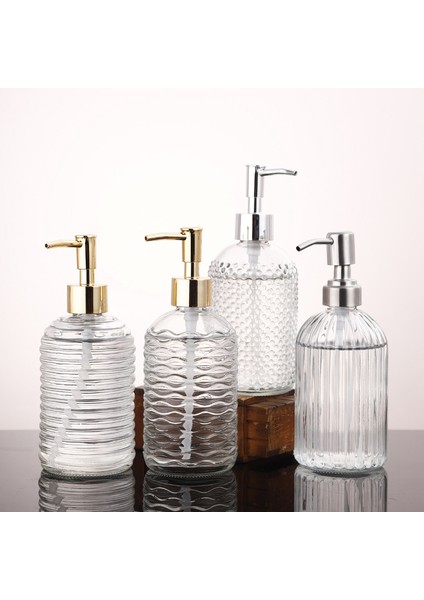 E Stili 400NL 400ML Sabun Dispenseri Cam Şampuan Dezenfektan Şişe Saç Kremi Duş Jeli Manuel Basınç Dispenseri Banyo Aksesuarları (Yurt Dışından) fırsatları