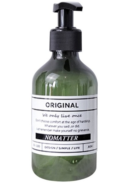E Stili 500ML(17OZUFF09 Nordik Sabun Pompalı Şişe Doldurulabilir Şampuan Duş Jeli Yıkama Saç Kremi Losyon Sıkma Dispenser Banyo Için (Yurt Dışından)