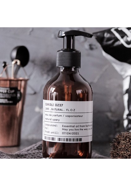 E Stili 500ML(17OZUFF09 Nordik Sabun Pompalı Şişe Doldurulabilir Şampuan Duş Jeli Yıkama Saç Kremi Losyon Sıkma Dispenser Banyo Için (Yurt Dışından)