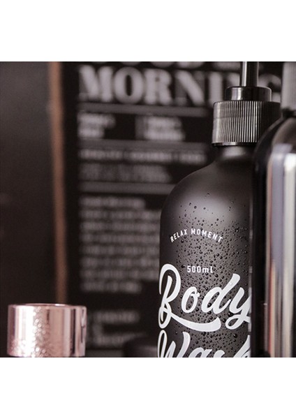 Her Gün Tarzı 500ML Siyah Mat Cam Şişe Sabunluk Banyo Vücut Yıkama Şampuan Saç Kremi Şişeler Taşınabilir Depolama Alt Şişe (Yurt Dışından) fırsatları