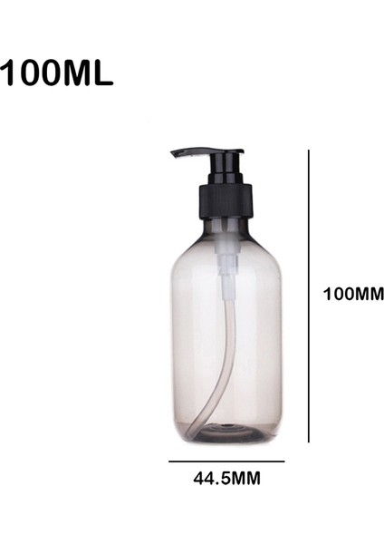 GRI-100ML Stili Yeni ml Pompa Şişe Makyaj Banyo Sıvı Şampuan Şişesi Seyahat Dozaj Şişesi Konteyner Sabun Duş Jeli Için (Yurt Dışından)