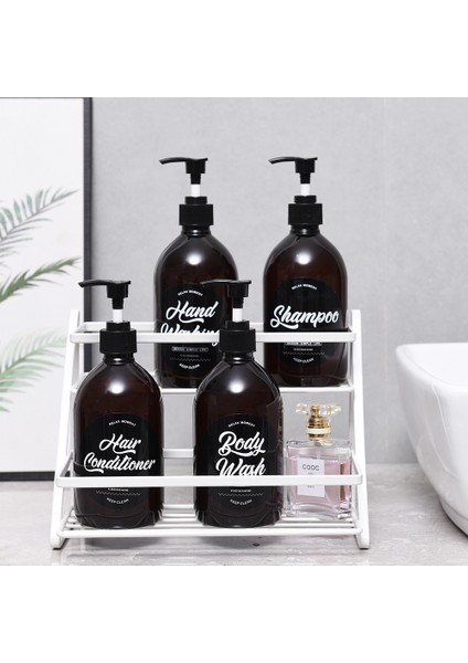 Br-El Yıkama Stili 500ML Kuzey Sabunu Şampuan Şişesi Banyo Vücut Yıkama Saç Kremi Dispenser Kahverengi Plastik Banyo Seti Losyon Saklama (Yurt Dışından) fırsatları