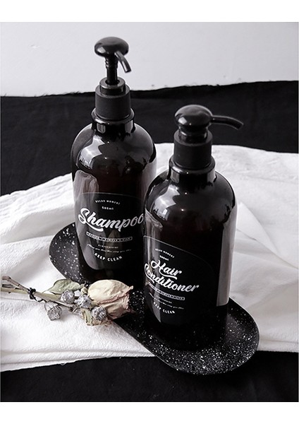 Yeşil Stil 300ML Kahverengi Banyo Duş Jeli Yeniden Doldurulabilir Şampuan Şampuan Kondisyoner Losyon Sıkma Dispenser - 400ML Pet Sıvı Sabun Şişesi (Yurt Dışından) indirimleri