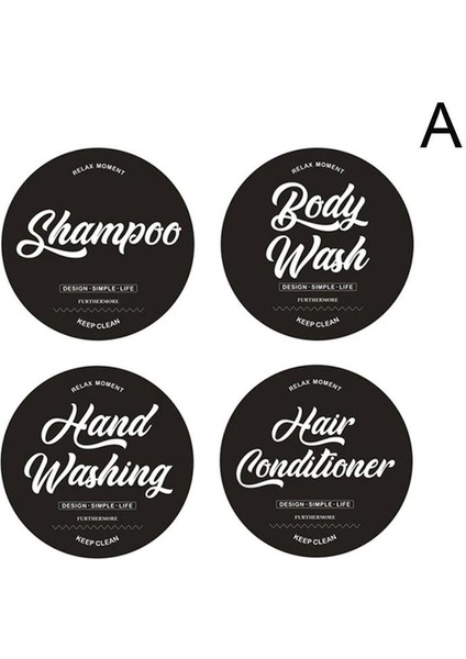Bir Stil Su Geçirmez Şişe Etiketleri Şampuan Kondisyoner Vücut Yıkama Duş Şişesi Sticker Çıkartma Duş Jeli Etiketi Çıkarılabilir Deterjan Etiketi (Yurt Dışından)
