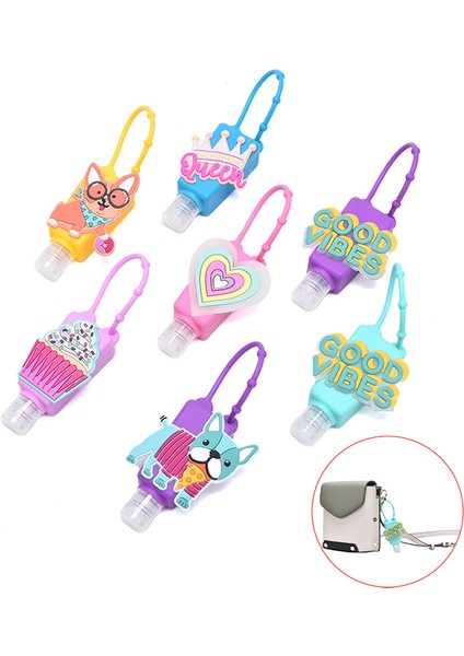 No.3 Tarzı Silikon El Dezenfektan Tutucu Anahtarlık Kanca El Dezenfektanı Dağıtıcı Taşınabilir Asma Dispenser 30ML Dağıtıcı (Yurt Dışından) fiyatları