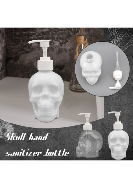 Beyaz Stil Banyo Şampuan Duş Jeli Şişeleri Için Plastik Kafatası Heykeli El Sabunu Şişesi Kolay ve Güzel Sıvı Sabun Dağıtıcısı (Yurt Dışından) modelleri