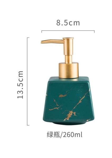 Yeşil Stil Seramik Damgalı Losyon Şişesi Banyo Aksesuarları El Yıkama Sıvısı Sabunluk Basın Şişe Sabun Sıvı Konteyneri (Yurt Dışından)
