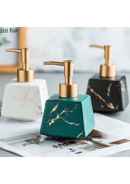 Yeşil Stil Seramik Damgalı Losyon Şişesi Banyo Aksesuarları El Yıkama Sıvısı Sabunluk Basın Şişe Sabun Sıvı Konteyneri (Yurt Dışından) fiyatları