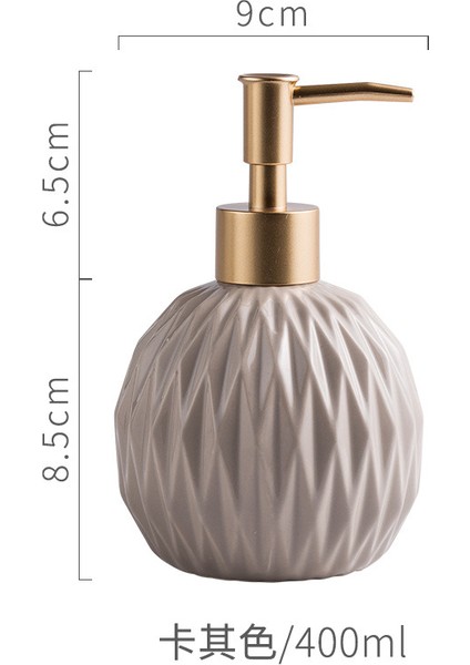 B Tarzı Eşkenar Dörtgen Desen Seramik Losyon Şişesi Yuvarlak Taşınabilir Sabunluk Şampuan Şişesi El Dezenfektanı Kavanoz Banyo Banyo Malzemeleri (Yurt Dışından)