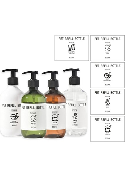 Kahverengi Tarzı El Sabunu Pet Sabun Şişesi Sıvı Şampuan Dispenseri Duş Jeli Saç Kremi Şişesi 300ML Boş Şişeler (Yurt Dışından) fiyatları