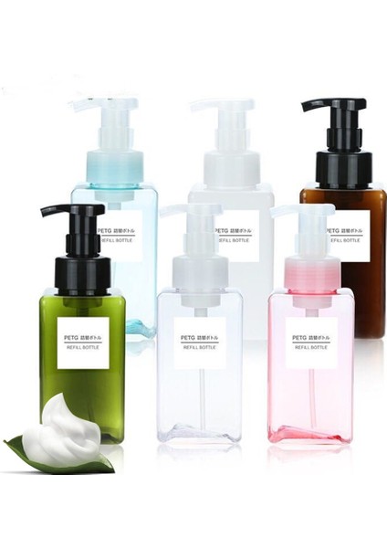 Stili Temizle 250 ml Boş Köpüklü Sabun Dispenseri Banyo El Dezenfektanı Şampuan Vücut Yıkama Losyon Doldurulabilir Pompa Şişesi Köpük Yapıcı Konteyner (Yurt Dışından)