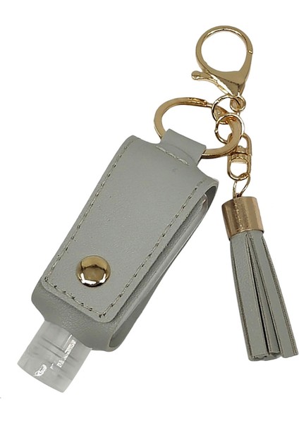 Gri Tarzı El Dezenfektanı Boş Taşınabilir Sabunluk Anahtarlık Tutucu Yeniden Kullanılabilir Şişe El Yıkama Jeli Saklama Şişesi Anahtarlık ile 5g (Yurt Dışından)