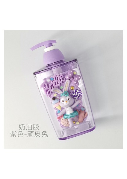Mavi Stil 450ML Banyo Sabunluk Kedi Plastik Sabun Şişesi Duş Banyosu Şişesi Taşınabilir Ev Seyahat Losyon Şişesi Mutfak (Yurt Dışından)