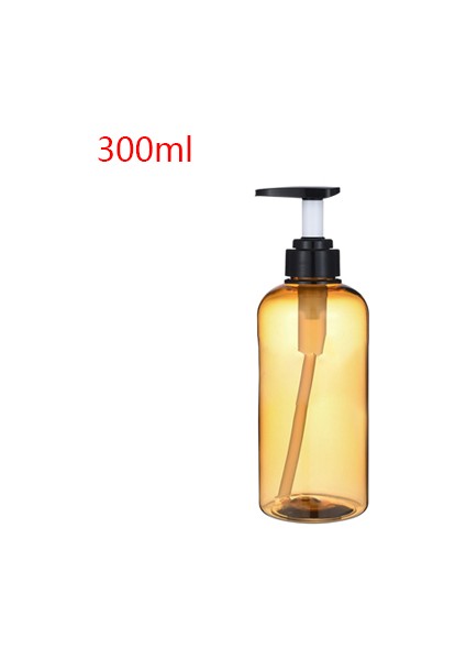 Kahverengi Tarzı Banyo Losyonu Dolumsuz Şişe Şampuan Duş Jeli 300ML Büyük Kapasiteli Plastik Şişe Ev Saklama Şişesi (Yurt Dışından)