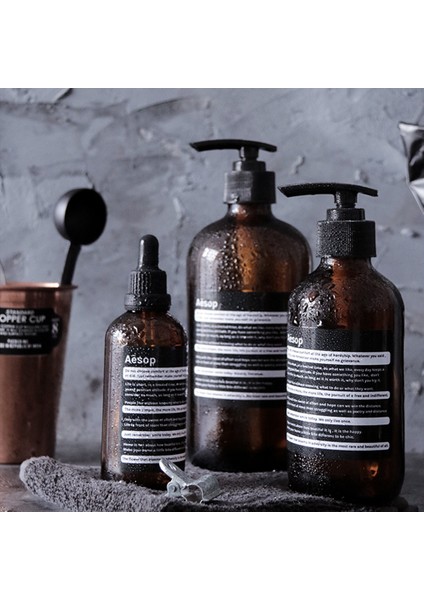 E 500ML Stili Kahverengi Cam Saklama Şişesi 100ML Esansiyel Yağ Boş Damlatıcı Şişe 250ML 500ML Banyo Sabunluk Şampuan Duş Jeli (Yurt Dışından) modelleri