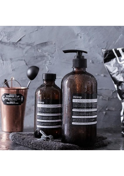 E 500ML Stili Kahverengi Cam Saklama Şişesi 100ML Esansiyel Yağ Boş Damlatıcı Şişe 250ML 500ML Banyo Sabunluk Şampuan Duş Jeli (Yurt Dışından) fırsatları