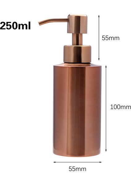 250ML Tarzı Gül Altın/gümüş Sıvı Sabun Pompalı Şişe Losyon El Dezenfektanı Şampuan Paslanmaz Çelik Şişe Banyo (Yurt Dışından)