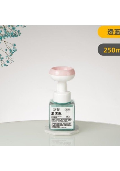 Mavi-A Stili 250ML Köpük Losyon Dolum Şişesi Çiçek Pompalı Şampuan Kozmetik Boş Şişe 250ML Dezenfektan Dağıtıcılar (Yurt Dışından)