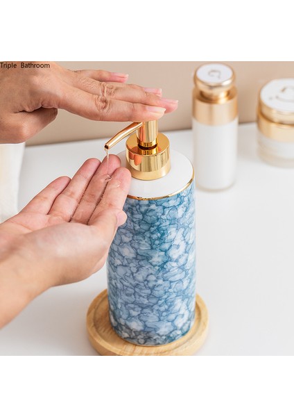 F Stili 380 ml Yüksek Kaliteli Seramik Losyon Şişesi Sıvı Sabun Pompalı Mutfak El Dezenfektanı Depolama Şampuan Şişesi Banyo Aksesuarı (Yurt Dışından) fiyatları