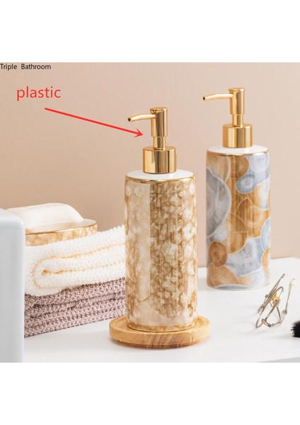 F Stili 380 ml Yüksek Kaliteli Seramik Losyon Şişesi Sıvı Sabun Pompalı Mutfak El Dezenfektanı Depolama Şampuan Şişesi Banyo Aksesuarı (Yurt Dışından) fırsatları