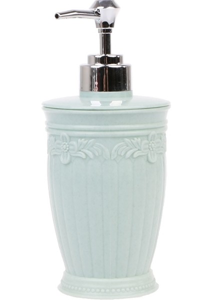 Kare Açık Mavi Stil 400 ml 400ML Boş Oymalı Çiçek Pompalı Dispenser Şampuan Sabun Duş Konteyneri (Yurt Dışından) fiyatları