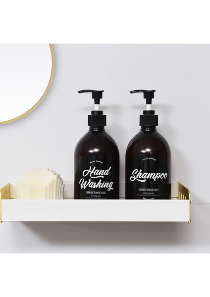 Şişe E Tarzı Banyo Şampuan Duş Jeli Şişe Etiketleri Dolum Sabunluk Plastik Basma Losyon Şişesi 500ML.9OZ (Yurt Dışından)