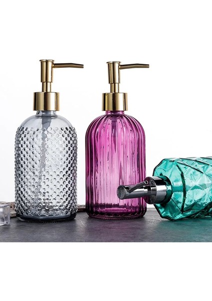 No.7 Tarzı 350-400ML Banyo Dekorasyonu Için 400ML Cam Banyo Aksesuarları Emülsiyon Losyon Şişe Pompalı Şampuan El Dezenfektanı Sıvı Dağıtıcı (Yurt Dışından) indirimleri