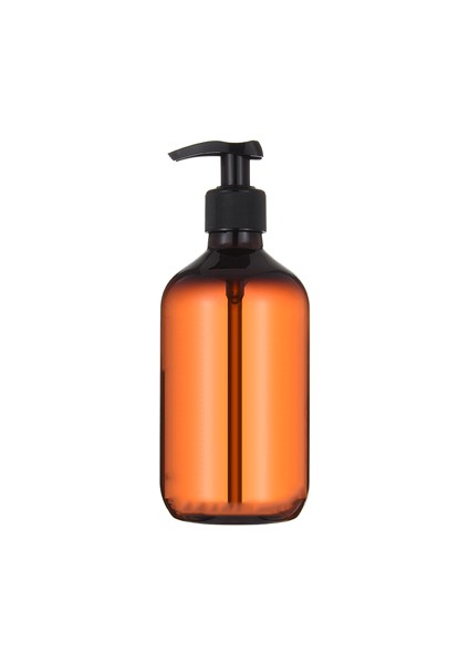 Kahverengi Tarzı Losyon 500ML Büyük Kapasiteli Plastik Şişe Banyo Losyonu Pompalı Boş Şişe Şampuan Duş Jeli Ev Depolama Şişesi (Yurt Dışından)
