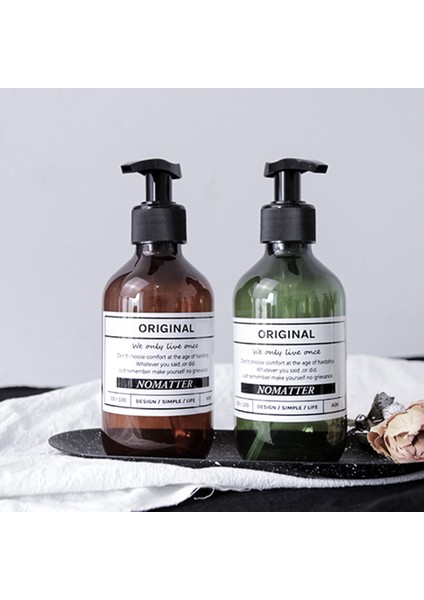 B Tarzı 500ML(17OZUFF09 Nordik Sabun Pompalı Şişe Doldurulabilir Şampuan Duş Jeli Yıkama Saç Kremi Losyon Sıkma Dispenser Banyo Için (Yurt Dışından) fiyatları