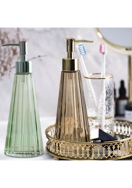 Açık Sarı Stil Itme Türü Konili Lüks 300ML Cam El Dezenfektanı Losyon Şişesi Sabunluk Seyahat Ev Gereçleri Banyo Malzemesi Depolama (Yurt Dışından) indirimleri