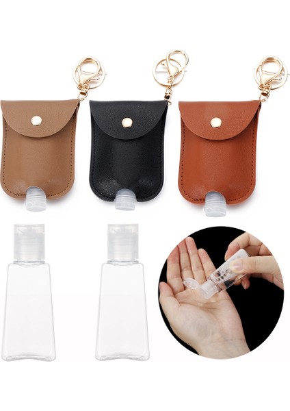 Type1 Siyah Stil 30ML El Yıkama Şişesi Anahtarlık Tutucu Flip Kapak Yeniden Kullanılabilir Seyahat Doldurulabilir Şişeler Sabun Konteynerler Anahtarlık ile Taşınabilir (Yurt Dışından) indirimleri