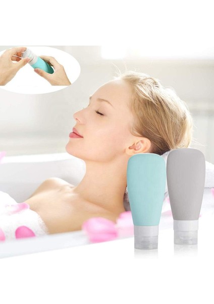 Gerçek Mor Tarzı 60ML Silikon Seyahat Şişesi ml Boş Sıkma Seyahat Kapları Sızdırmaz Doldurulabilir Şampuan Sprey Kondisyoner Losyon Için (Yurt Dışından) fırsatları