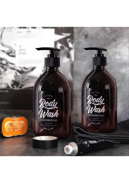 Saç Kremi Tarzı Yıkama Saç Şişesi Kondisyoner Losyon Basın Pompası Dispenser Ins Basit Kahverengi Şişeli Banyo Duş Jeli Doldurulabilir Şişeler (Yurt Dışından) modelleri