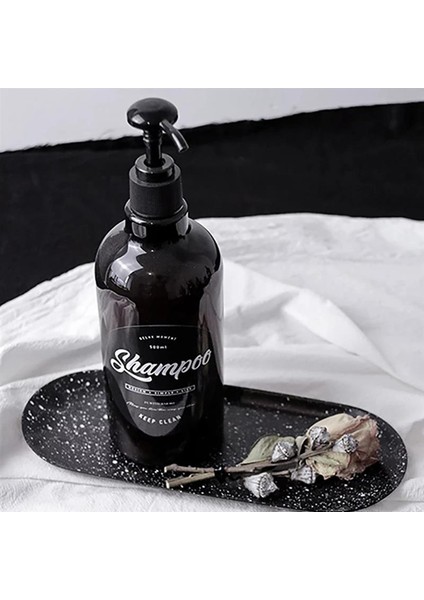 Saç Kremi Tarzı Yıkama Saç Şişesi Kondisyoner Losyon Basın Pompası Dispenser Ins Basit Kahverengi Şişeli Banyo Duş Jeli Doldurulabilir Şişeler (Yurt Dışından) indirimleri