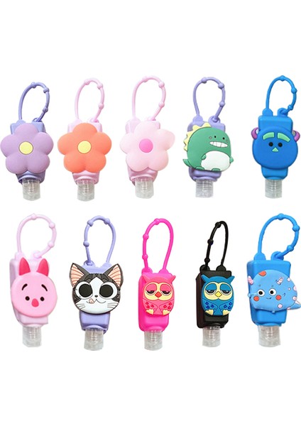 No.20 Tarzı Silikon El Dezenfektan Tutucu Anahtarlık Kanca El Dezenfektanı Dağıtıcı Taşınabilir Asma Dispenser 30ML Dağıtıcı (Yurt Dışından) modelleri