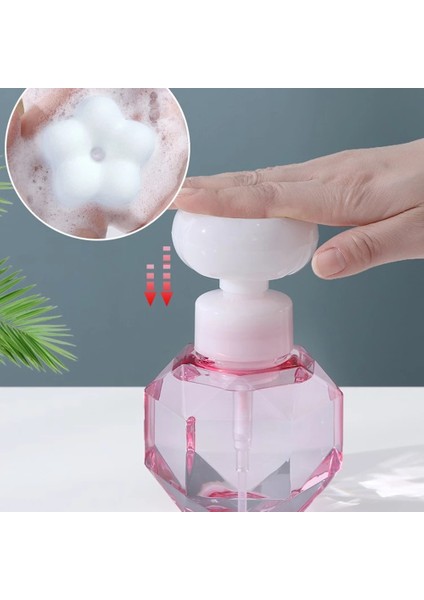 Şeffaf Mavi Stil 300ML 300ML Sıvı Sabunluk Çiçek Şekilli Köpük Pompalı Boş Şeffaf Plastik Şişe Duş Jeli Köpük Pompası Şişesi (Yurt Dışından) fiyatları