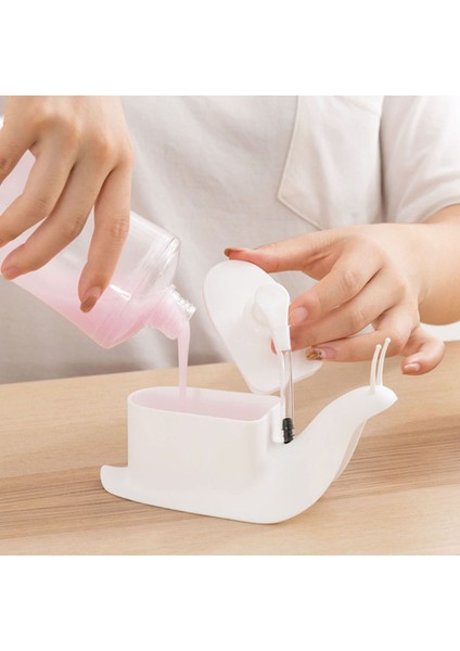 Beyaz Stil Sevimli Salyangoz Sabunluk Elle Yıkama Sabun Konteyner Kutu Kendin Yap Boyama Duş Jeli Banyo Dolum Boş Şişe (Yurt Dışından) indirimleri