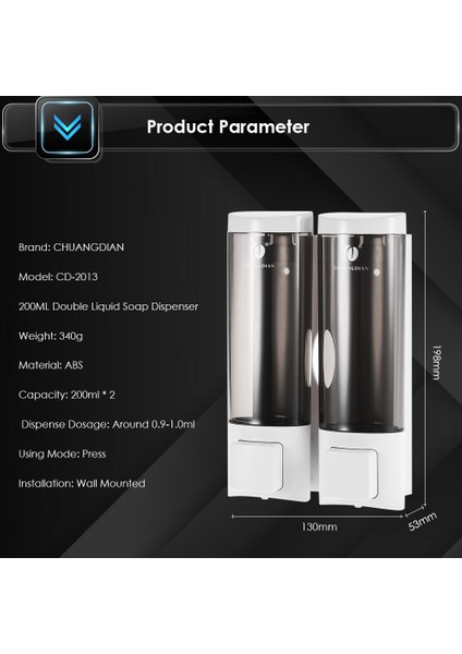 Gümüş 200ML Tarzı Sıvı Sabunluklar Duvara Monte Üç Bölümlü Şampuan Kutusu Banyo Aksesuarları Sıvı Dispenserler Tuvalet Lavabo Sabun Tutucu (Yurt Dışından) fırsatları