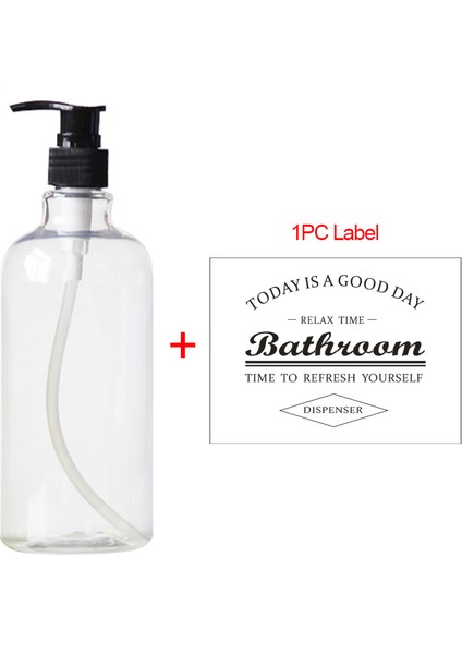 G Tarzı 500ML 500ML Sabunluk Şişe Mutfak El Dezenfektanı Şişesi Kozmetik Şampuan Vücut Yıkama Losyon Şişesi Açık Seyahat Şişesi (Yurt Dışından)