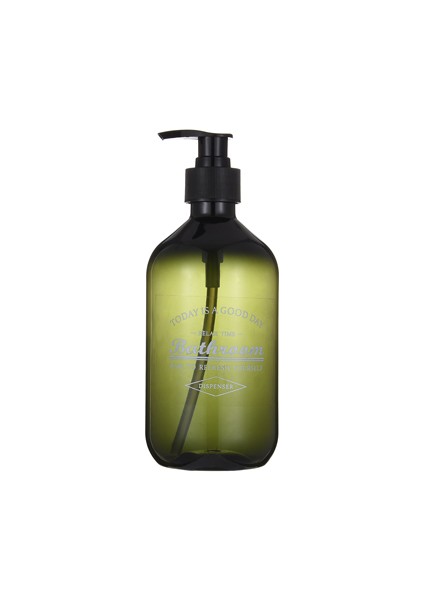 Yeşil Stil 500ML Sabun Dispenseri Rezervuar Şişesi Banyo Duş Jeli Şampuan Saç Kremi Doldurulabilir Pompalı Şişe (Yurt Dışından)