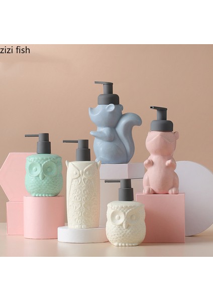 Gümüş Tarzı Baykuş Sincap Losyon Şişesi Banyo Ürünleri Seramik Sabunluk El Yıkama Sıvı Dispenseri Banyo Basın Şişe (Yurt Dışından) fiyatları