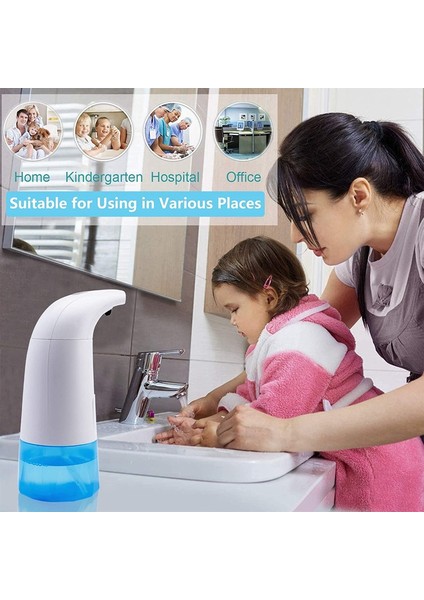 USB 350ML Stili Otomatik Köpük Sabun Dağıtıcısı Dokunmatiksiz Pil ile Çalışan Eller Serbest Kızılötesi Hareket Sensörlü Su Geçirmez Ayarlanabilir Sabun Dağıtıcısı (Yurt Dışından) modelleri