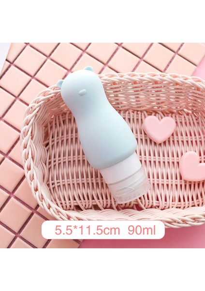 C Stili 88ML Sevimli Seyahat Kozmetik Şişeleri Silikon Jel Boş Kaplar Cilt Bakımı Duş Jeli Şampuan Kavanozları Araçları Taşınabilir Sıkma Dolum (Yurt Dışından)