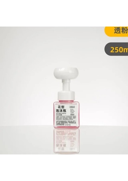 Pembe-B Tarzı 250ML Köpük Losyon Dolum Şişesi Çiçek Pompalı Şampuan Kozmetik Boş Şişe 250ML Dezenfektan Dağıtıcılar (Yurt Dışından)