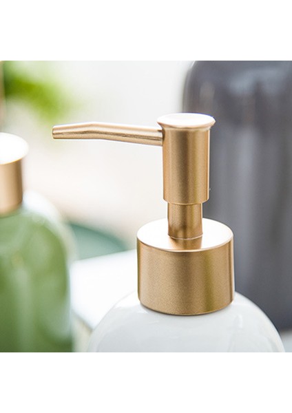 Yeşil Stil 420 ml Sıvı Sabun Şampuan Losyon Duş Jeli Seramik Boş Pompalı Şişe Konteyner Banyo Taşınabilir Sabunluk (Yurt Dışından) indirimleri