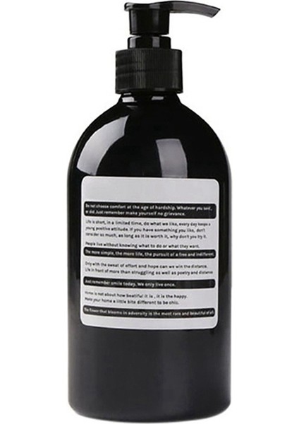 H-1pc Tarzı Banyo Şampuan Şişesi Sabunluk Vücut Yıkama Saç Kremi Dolum Şişesi Plastik Saklama Kavanozu 500ML (Yurt Dışından)