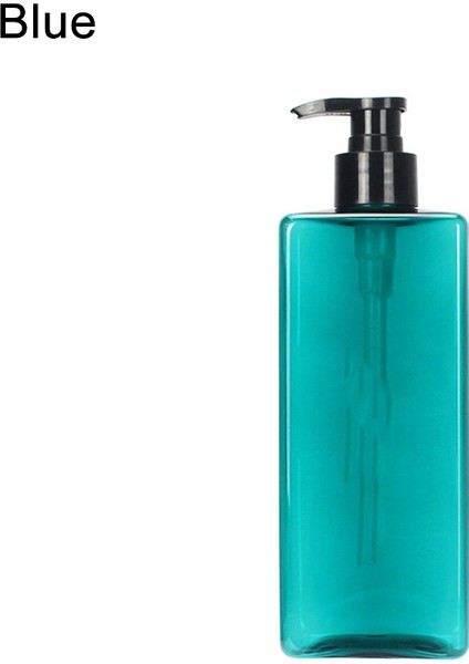 Mavi Stil Duş Jeli 500ML Pet Şampuan Duş Jeli Şişe Sıvı Sabunluk Kondisyoner El Sabunu Kapak Banyo Aksesuarları (Yurt Dışından)