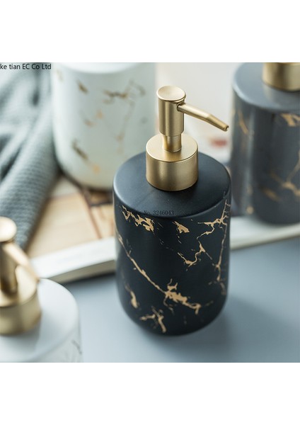 B(Mat) Stili 400ML Yüksek Mat Marmer Desenli Banyo Sabunluk Seramik Losyon Şişesi Sabunluk Diş Fırçası Tutucu Ağız Gargara Bardağı (Yurt Dışından) indirimleri