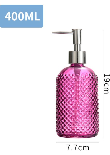 Mor Tarzı 400ML Cam Sıvı Sabun Dağıtıcıları Şeffaf Losyon Sıvı Sabun Şişesi Taşınabilir Banyo Mutfak Lavabo Aksesuarları (Yurt Dışından)